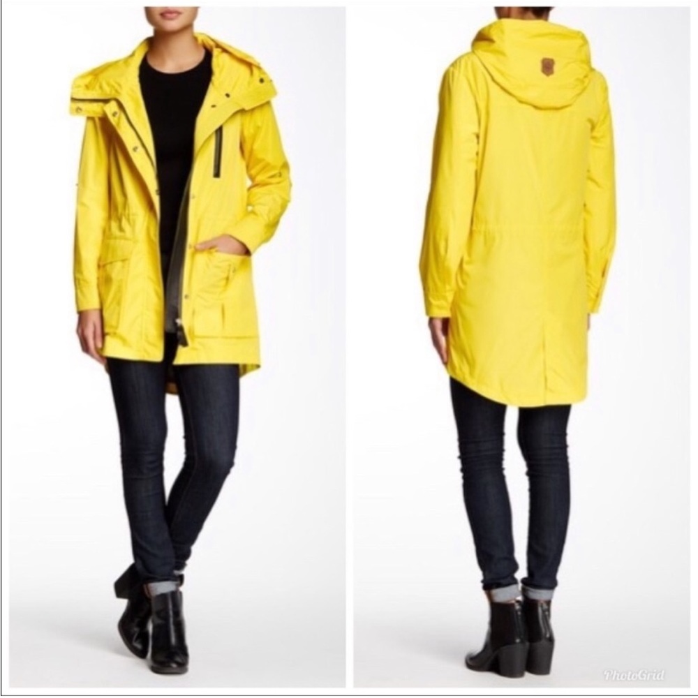 Mackage gypsy rain jacket neon yellow